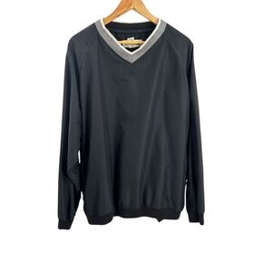 Consensus Golf Men's‎ XL Black Long Sleeve V-Neck Pullover Windbreaker Golf